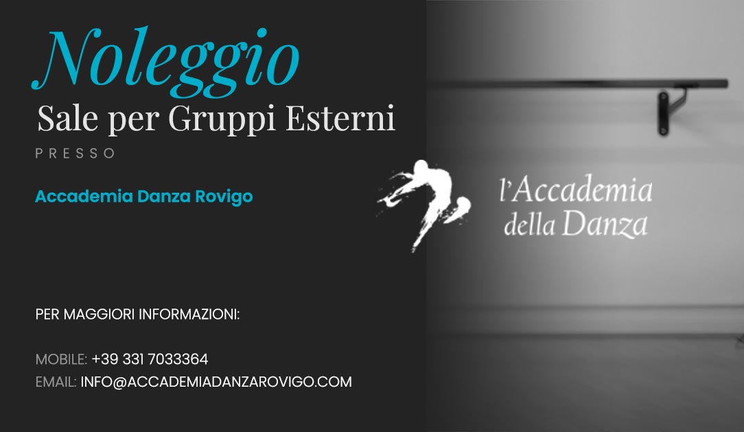 Noleggio Sale per Gruppi Esterni presso l'Accademia Danza Rovigo